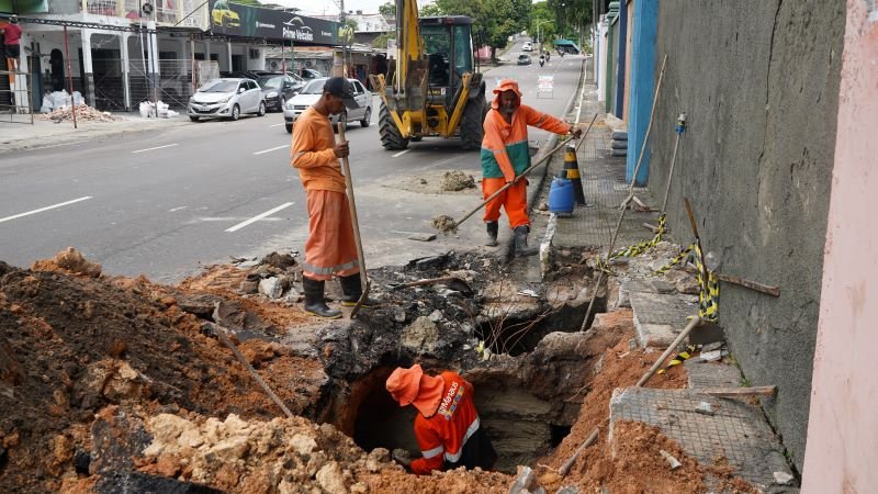 Prefeitura de Manaus recupera rede de drenagem e calçadão no bairro Japiim 2