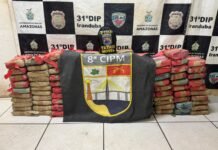 Polícia Militar apreende 112 tabletes de maconha em embarcação