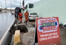 Prefeitura de Manaus corrige tubulação prejudicada pelo serviço da empresa Águas de Manaus na avenida Constantino Nery