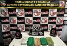 PMAM prende homem transportando drogas em embarcação