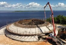 Oca Niemeyer avança com concretagem do nono anel da cúpula no Parque Encontro das Águas Rosa Almeida da prefeitura