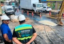 Ageman notifica Águas de Manaus após rompimento de tubulação no bairro Novo Aleixo