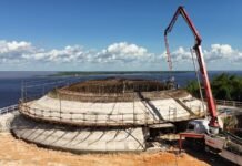 Prefeitura avança com novas frentes de obra no parque Encontro das Águas Rosa Almeida na oca, restaurante e áreas externas
