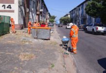 Prefeitura intensifica serviços de limpeza em 71 pontos e amplia conservação em áreas públicas de Manaus