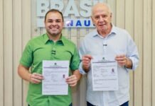 Roberto Cidade e Serafim Corrêa registram candidatura à reeleição no TRE-AM com plano de 44 compromissos para o Amazonas