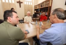 Omar visita cardeal Leonardo Steiner e destaca escolas de tempo integral como futuro da educação
