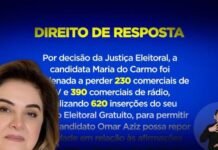 Justiça condena campanha de Maria do Carmo a ceder mais de 620 direitos de resposta a Omar