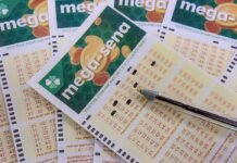 Mega-Sena não tem acertador e prêmio vai a R$ 200 milhões 22/06/2023 - Brasília - Mega-Sena, concurso da Mega-Sena, jogos da Mega-Sena, loteria da Mega-Sena. - Volantes da Mega Sena sendo preenchidos para apostas em casas lotéricas da Caixa. Foto: Rafa Neddermeyer/Agência Brasil