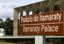 Itamaraty acusa Milei de tentar interferir na eleição brasileira Brasília (DF), 10/04/2023 - Fachada do ministério de Relações Exteriores.