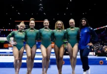 Brasil fica em 5º lugar na final por equipes do Mundial de Ginástica seleção brasileira feminina termina em 5º lugar na disputa por equipes do Mundial de Ginástica Artística, em 21/10/2026