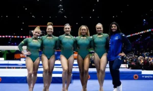 seleção brasileira feminina termina em 5º lugar na disputa por equipes do Mundial de Ginástica Artística, em 21/10/2026