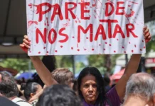 Vote Segura mostra boas práticas de políticas de segurança a mulheres Brasília (DF), 07/12/2025 - O Levante Mulheres Vivas realiza ato na área central de Brasília para denunciar o feminicídio e todas as formas de violência contra mulheres. Foto: Marcelo Camargo/Agência Brasil